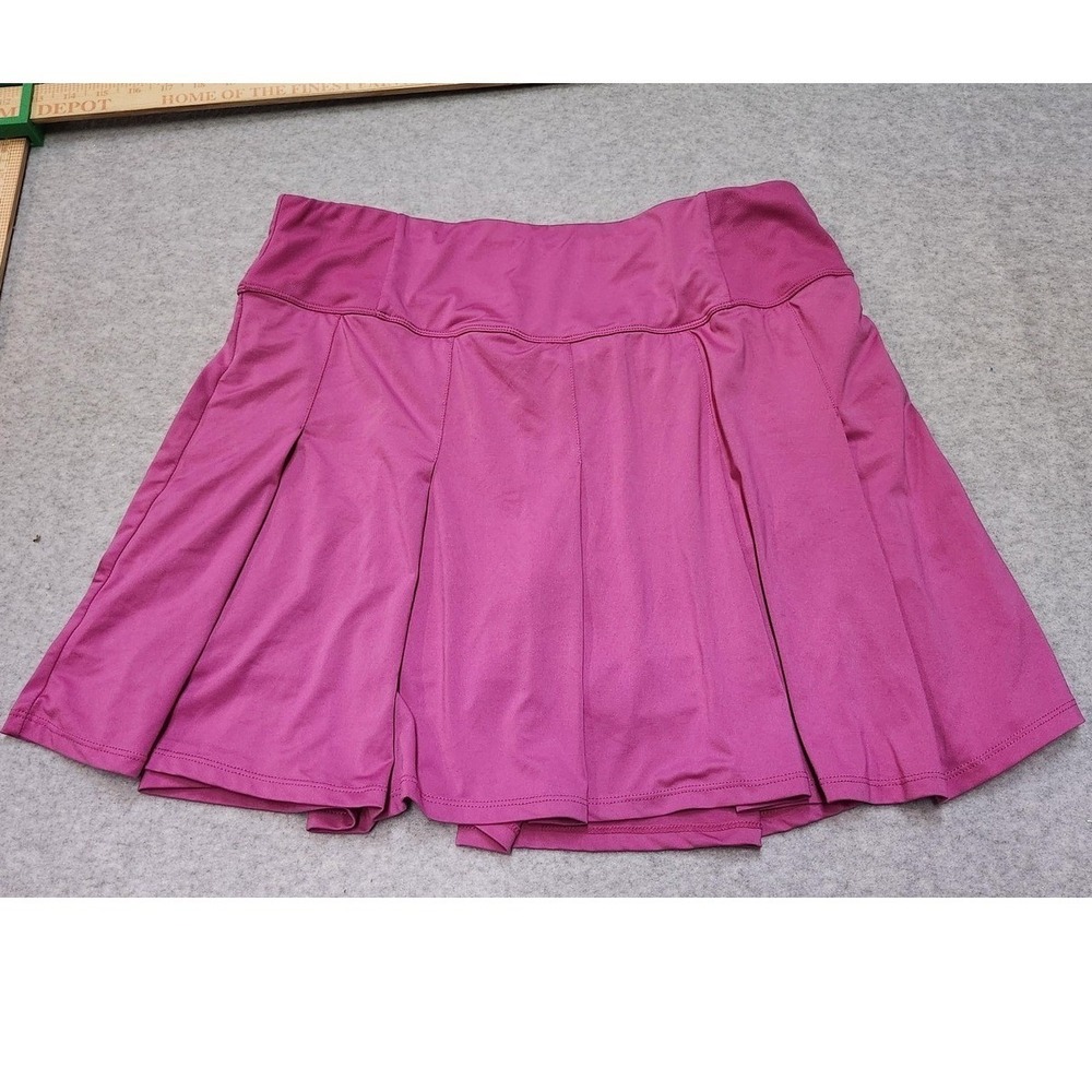 Nanette Lepore Skort Womens Large Pink Pleated Tennis Golf Skirt Built-in Shorts